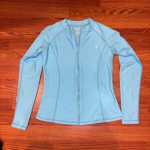 Hurley zip up rash guard swim top NEW